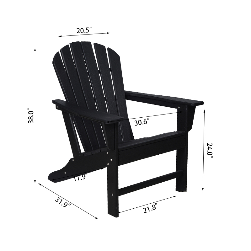 Cathedra figere Adirondack et ovalem mensam Set